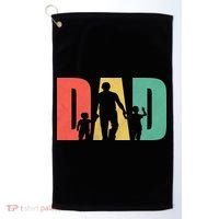 Retro Dad Fathers Day Gift Golf Towel thumb 0