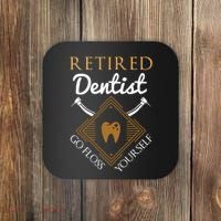 Retired Dentist Funny Dentist Retirement Gift Coaster thumb 0