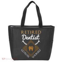 Retired Dentist Funny Dentist Retirement Gift Tote Bag thumb 0