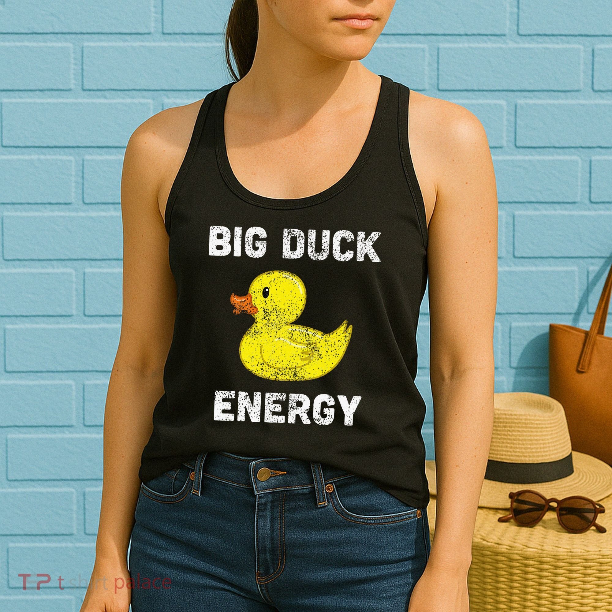 Rubber Ducky Funny Meme Big Duck Energy Women's Tank Top