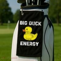 Rubber Ducky Funny Meme Big Duck Energy Golf Towel thumb 2
