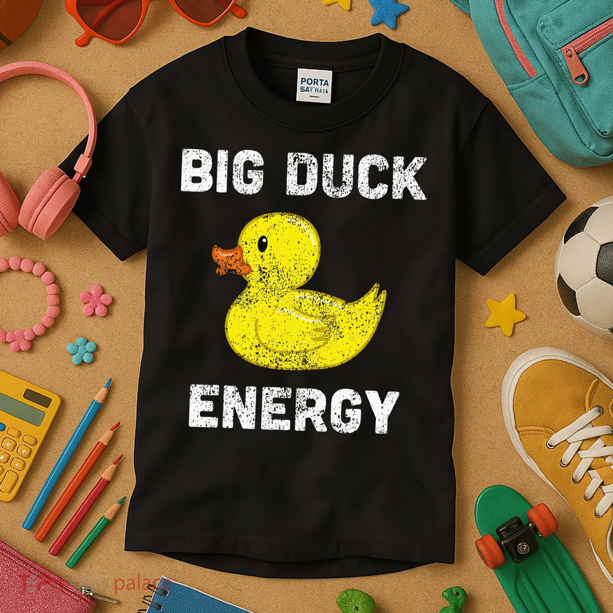 Rubber Ducky Funny Meme Big Duck Energy Kids T-Shirt