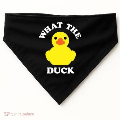 Rubber Ducky, Funny Pun What The DUCK USA-Made Doggie Bandana
