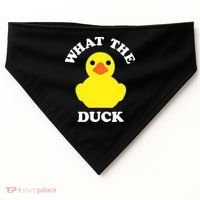 Rubber Ducky, Funny Pun What The DUCK USA-Made Doggie Bandana thumb 0