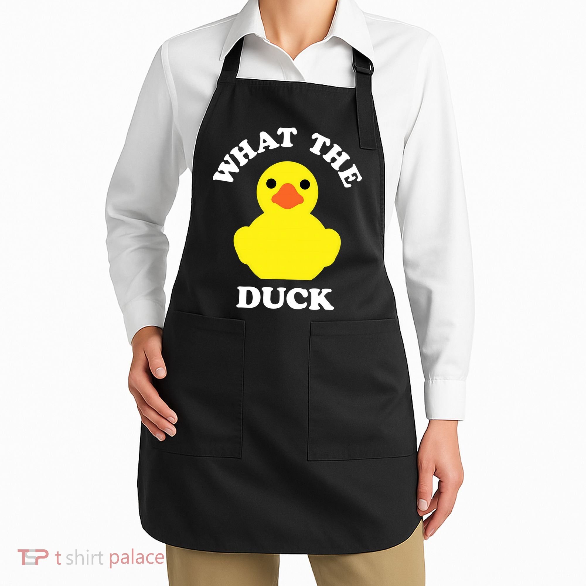 Rubber Ducky, Funny Pun What The DUCK Apron