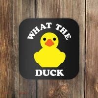 Rubber Ducky, Funny Pun What The DUCK Coaster thumb 0