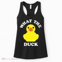Rubber Ducky, Funny Pun What The DUCK Women's Tank Top thumb 0
