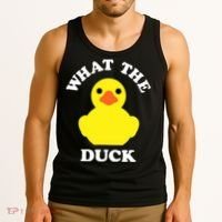 Rubber Ducky, Funny Pun What The DUCK Tank Top thumb 3