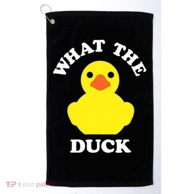 Rubber Ducky, Funny Pun What The DUCK Golf Towel