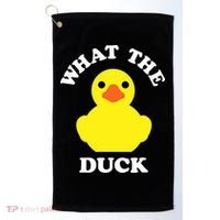 Rubber Ducky, Funny Pun What The DUCK Golf Towel thumb 0