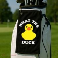 Rubber Ducky, Funny Pun What The DUCK Golf Towel thumb 2