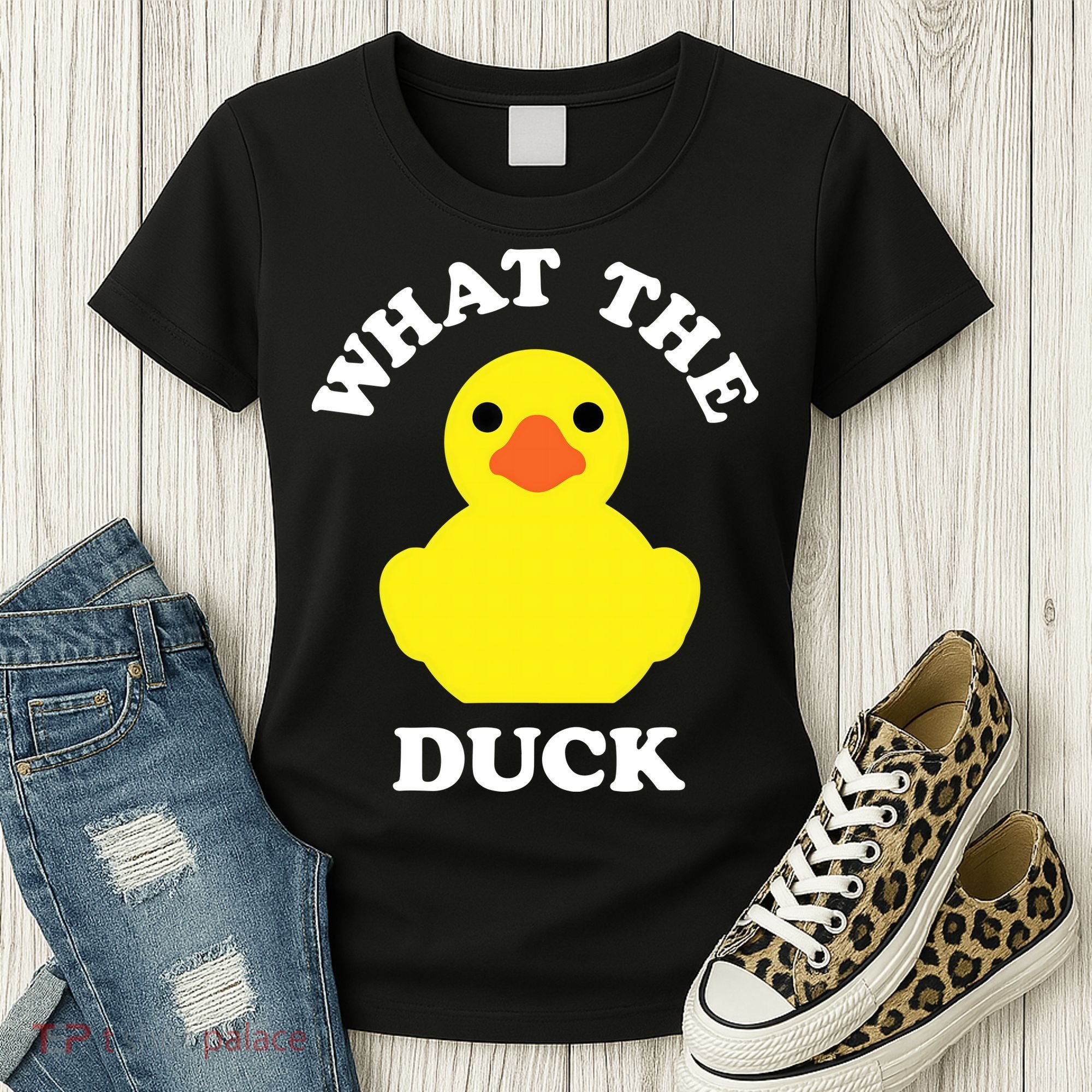 Rubber Ducky, Funny Pun What The DUCK Women's T-Shirt