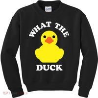 Rubber Ducky, Funny Pun What The DUCK Kids Sweatshirt thumb 0