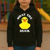 Rubber Ducky, Funny Pun What The DUCK Kids Hoodie thumb 3
