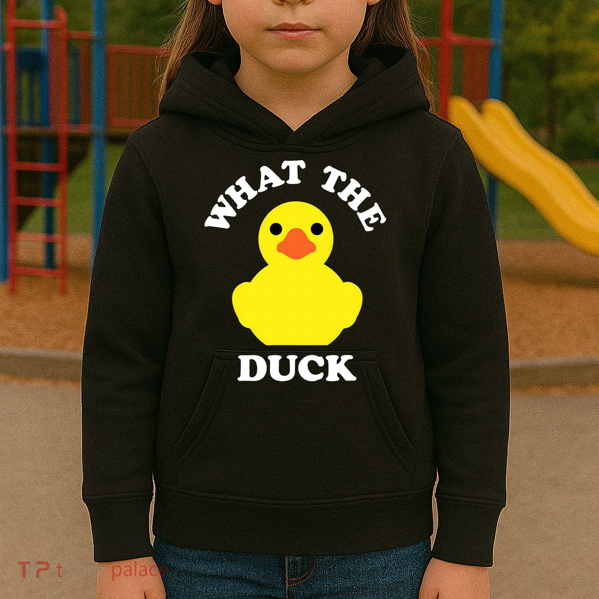 Rubber Ducky, Funny Pun What The DUCK Kids Hoodie