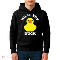 Rubber Ducky, Funny Pun What The DUCK Kids Hoodie thumb 4