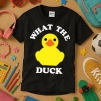 Rubber Ducky, Funny Pun What The DUCK Kids T-Shirt thumb 3