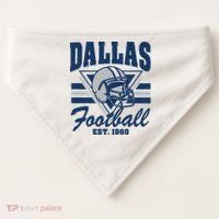 Retro Dallas Football USA-Made Doggie Bandana thumb 0