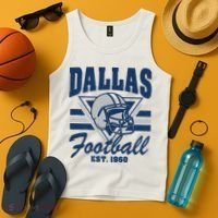 Retro Dallas Football Tank Top thumb 4