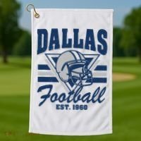 Retro Dallas Football Golf Towel thumb 1