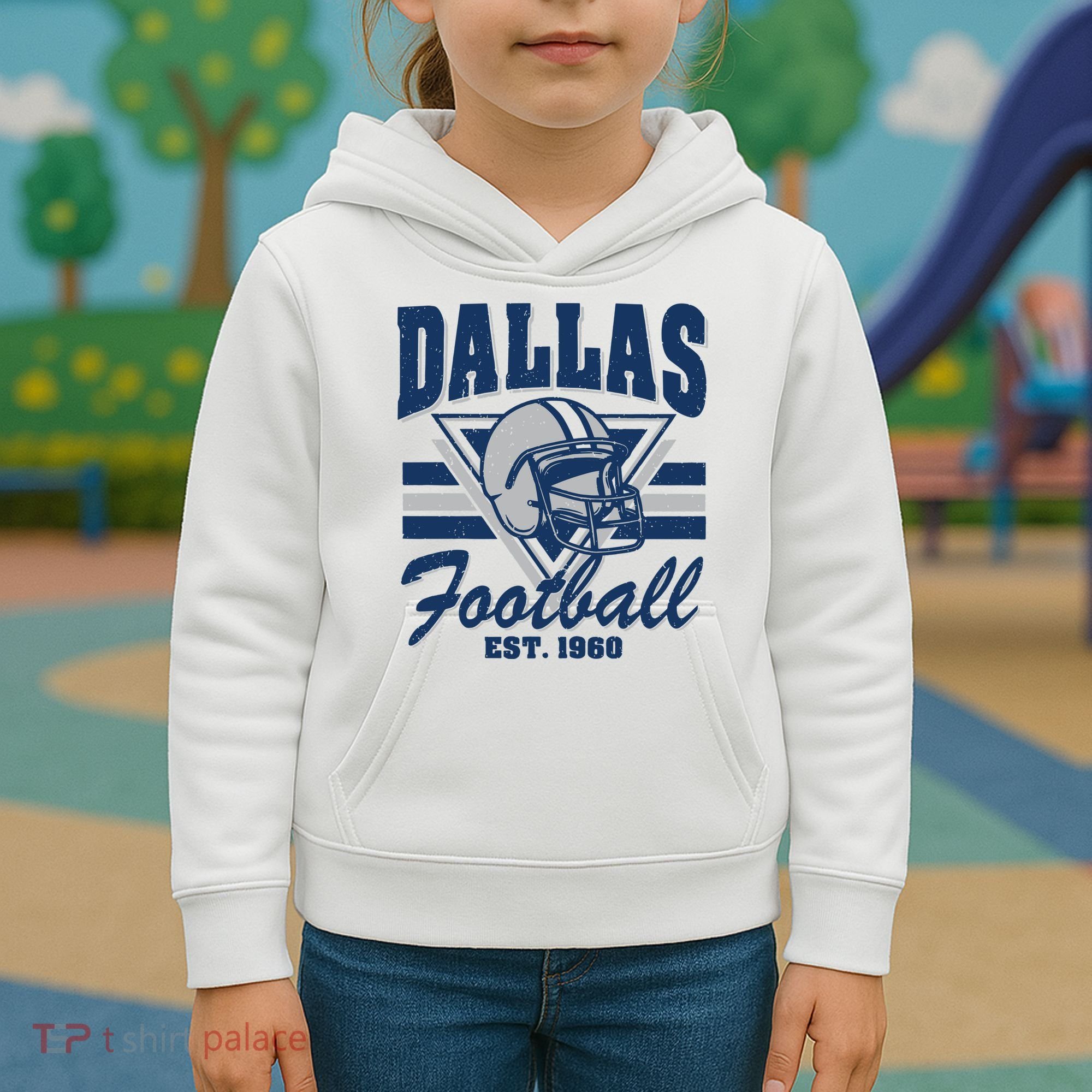 Retro Dallas Football Kids Hoodie