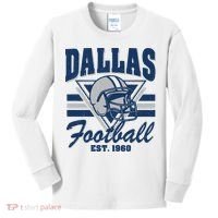 Retro Dallas Football Kids Long Sleeve Shirt thumb 0
