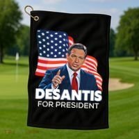 Ron DeSantis For President 2024 Election Proud Republican Golf Towel thumb 1