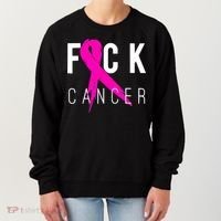 Retro Distressed Fuck Cancer Breast Cancer Awareness Women's Sweatshirt thumb 0