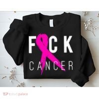 Retro Distressed Fuck Cancer Breast Cancer Awareness Sweatshirt thumb 2