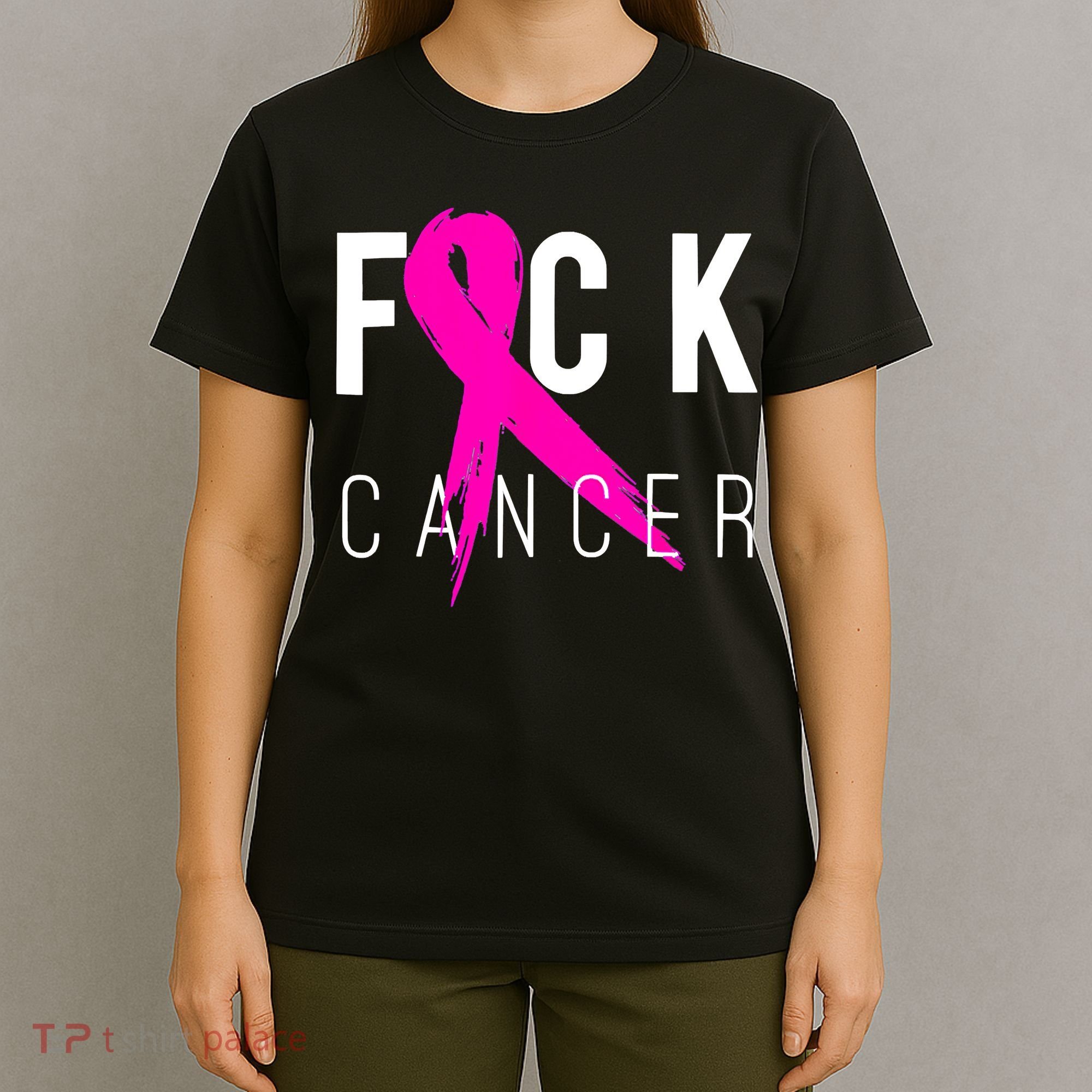 Retro Distressed Fuck Cancer Breast Cancer Awareness T-Shirt