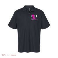Retro Distressed Fuck Cancer Breast Cancer Awareness Polo thumb 0