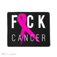 Retro Distressed Fuck Cancer Breast Cancer Awareness Mousepad thumb 0