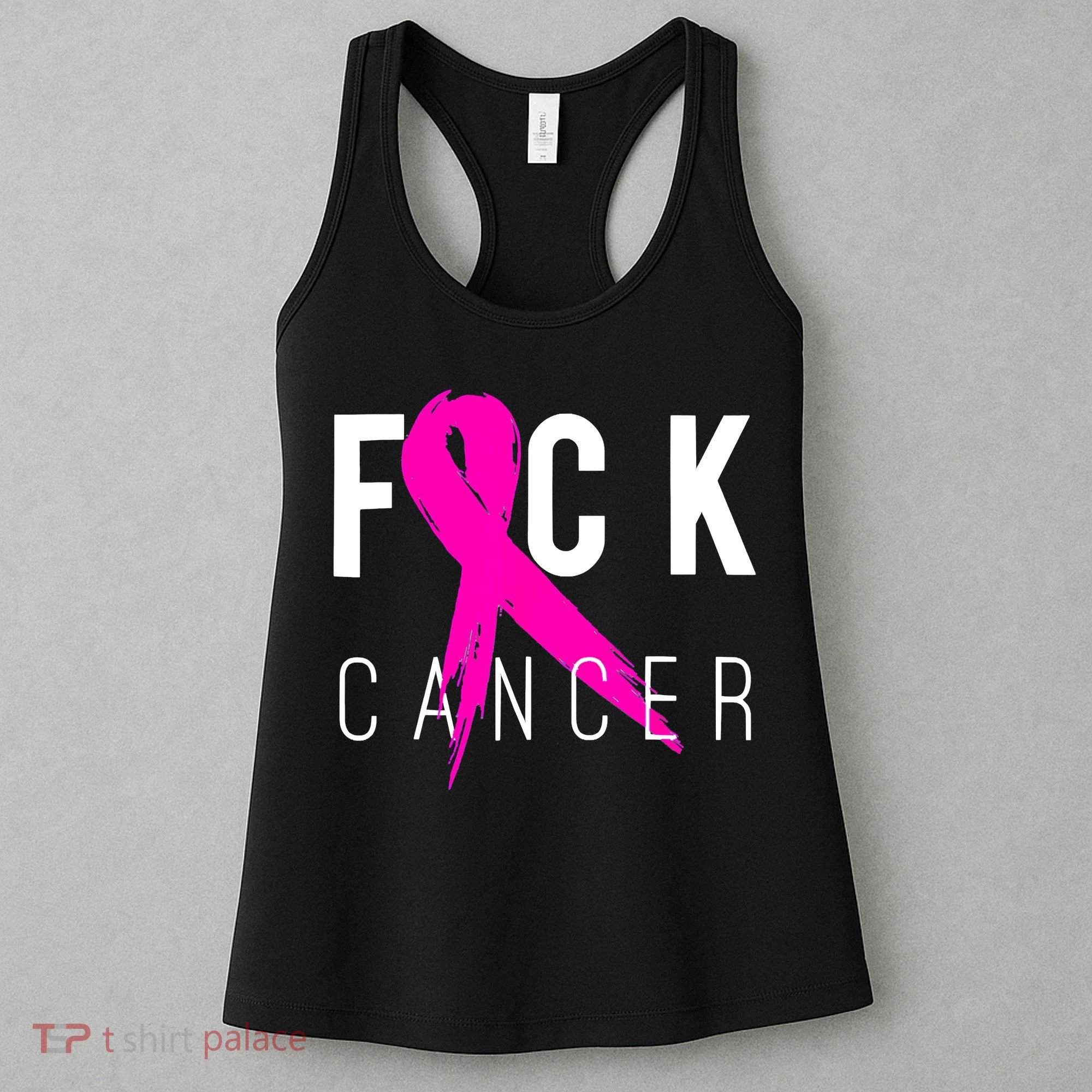 Retro Distressed Fuck Cancer Breast Cancer Awareness Women's Tank Top