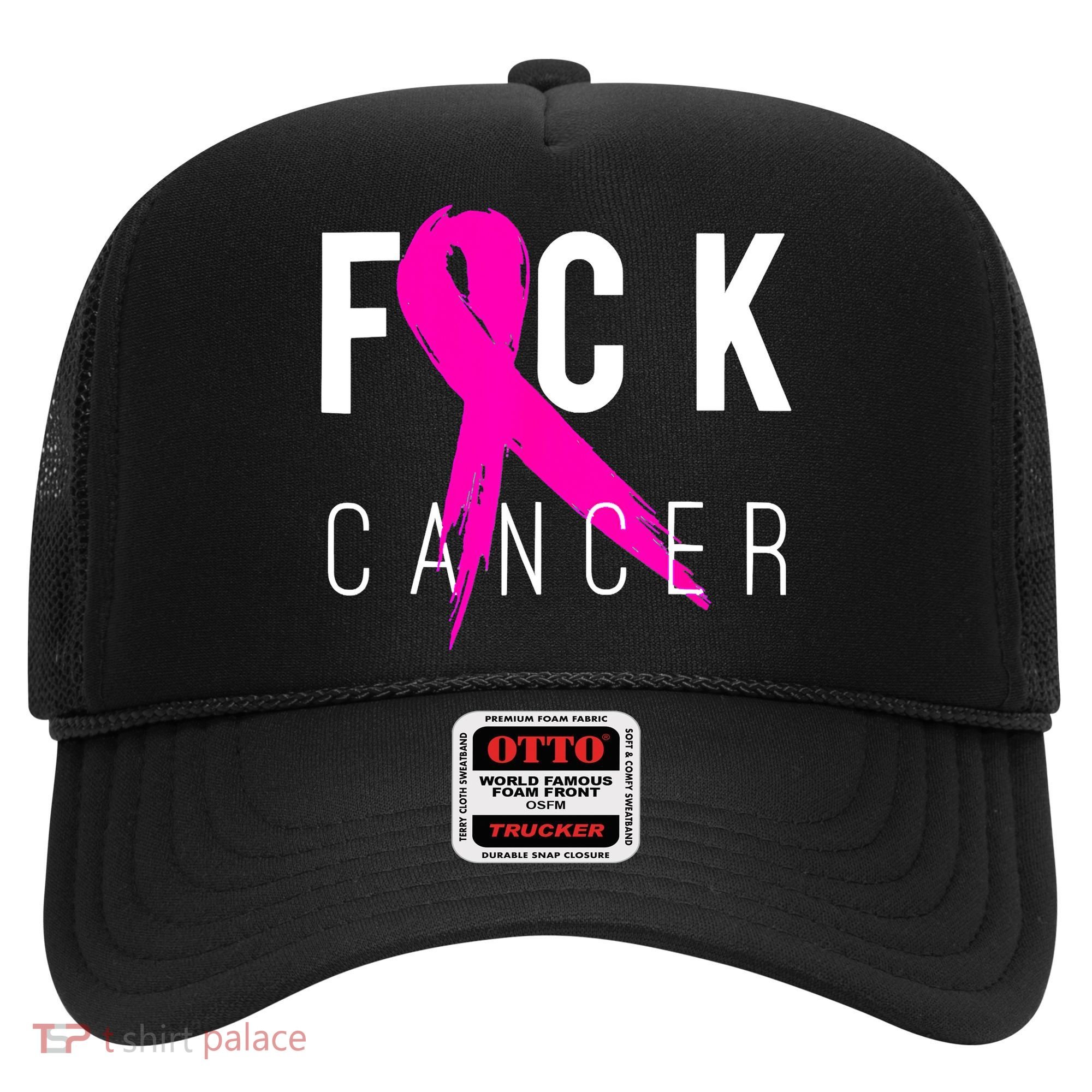 Retro Distressed Fuck Cancer Breast Cancer Awareness Hat