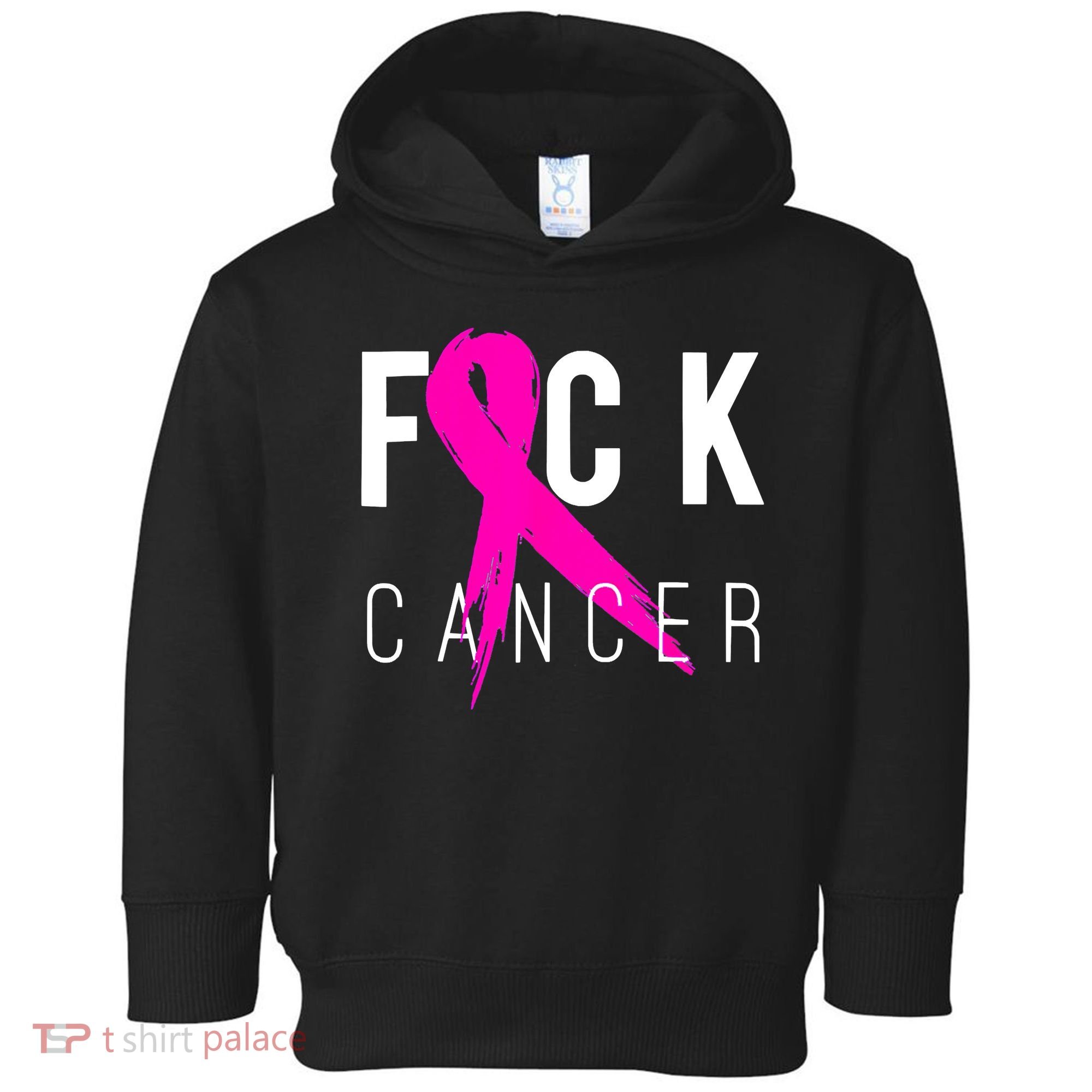 Retro Distressed Fuck Cancer Breast Cancer Awareness Toddler Hoodie