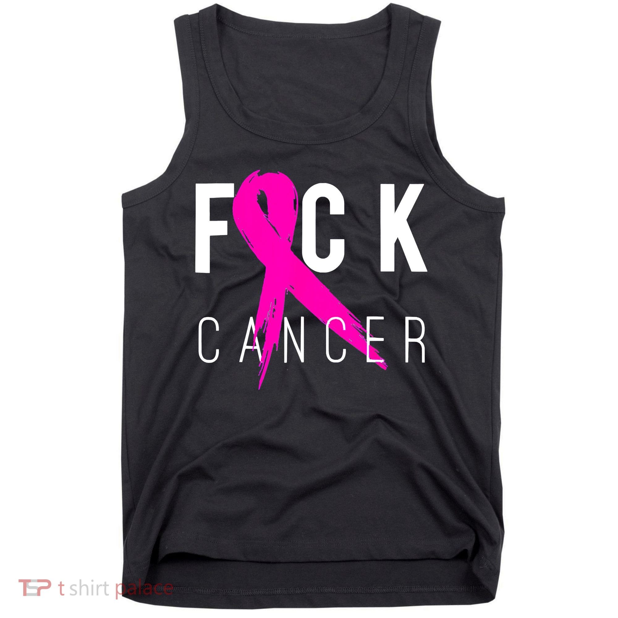 Retro Distressed Fuck Cancer Breast Cancer Awareness Tank Top