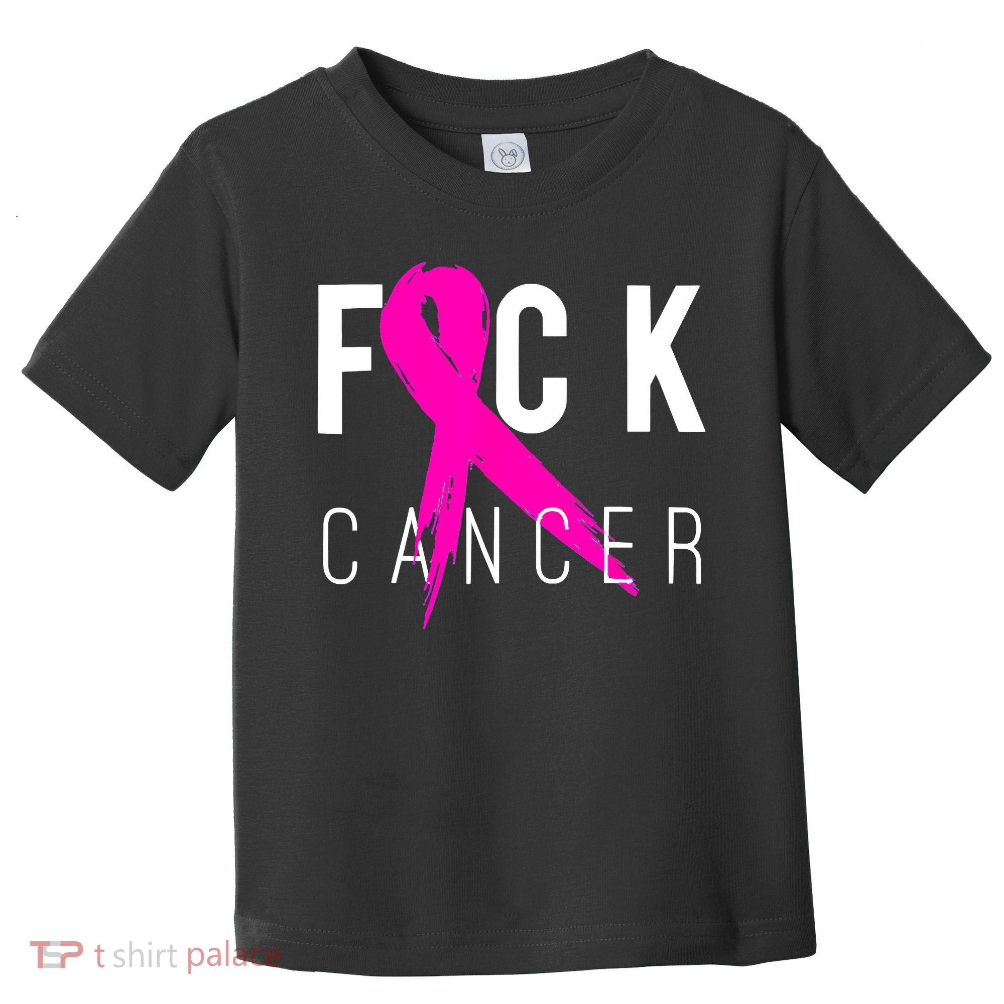 Retro Distressed Fuck Cancer Breast Cancer Awareness Toddler T-Shirt