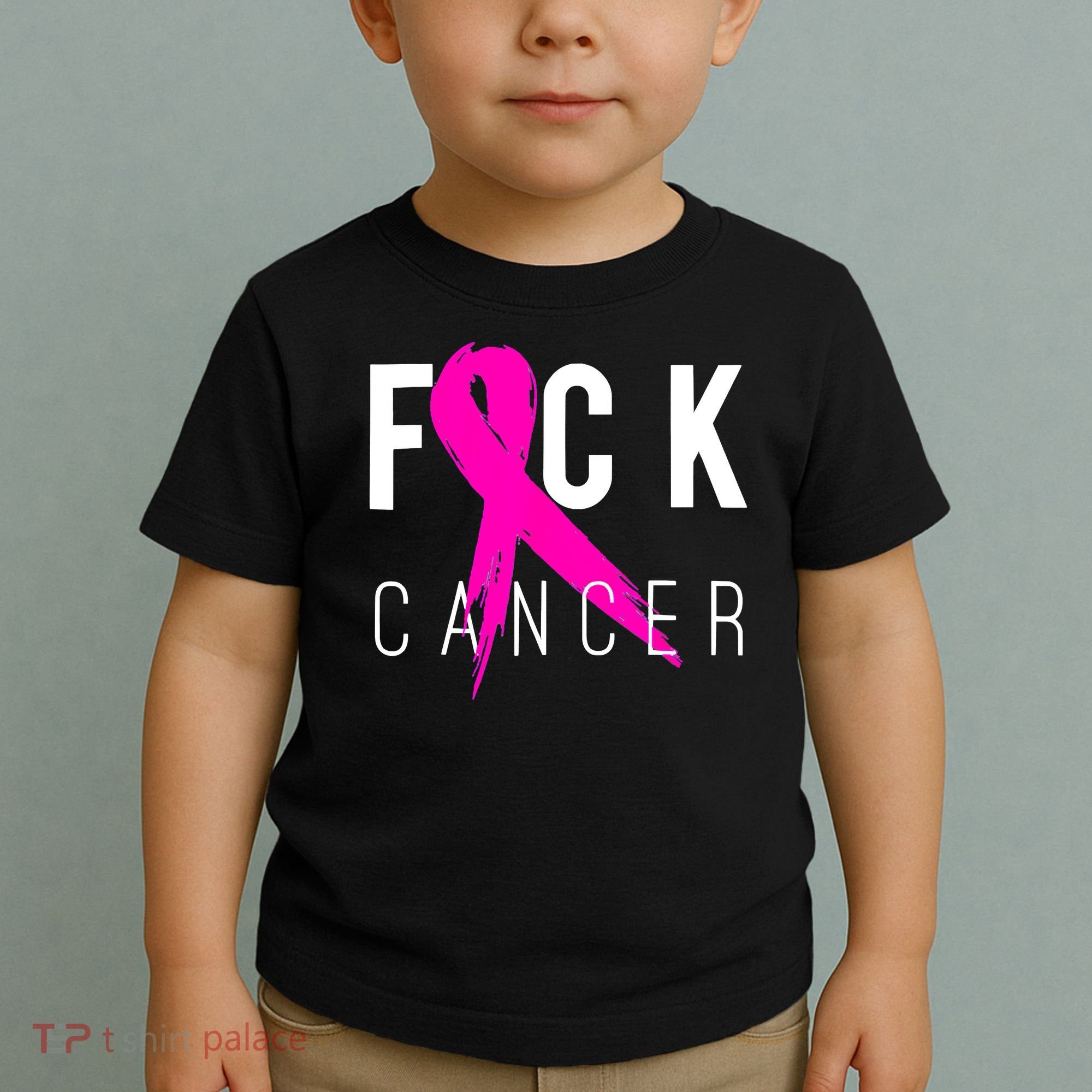 Retro Distressed Fuck Cancer Breast Cancer Awareness Toddler T-Shirt
