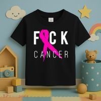 Retro Distressed Fuck Cancer Breast Cancer Awareness Toddler T-Shirt thumb 3