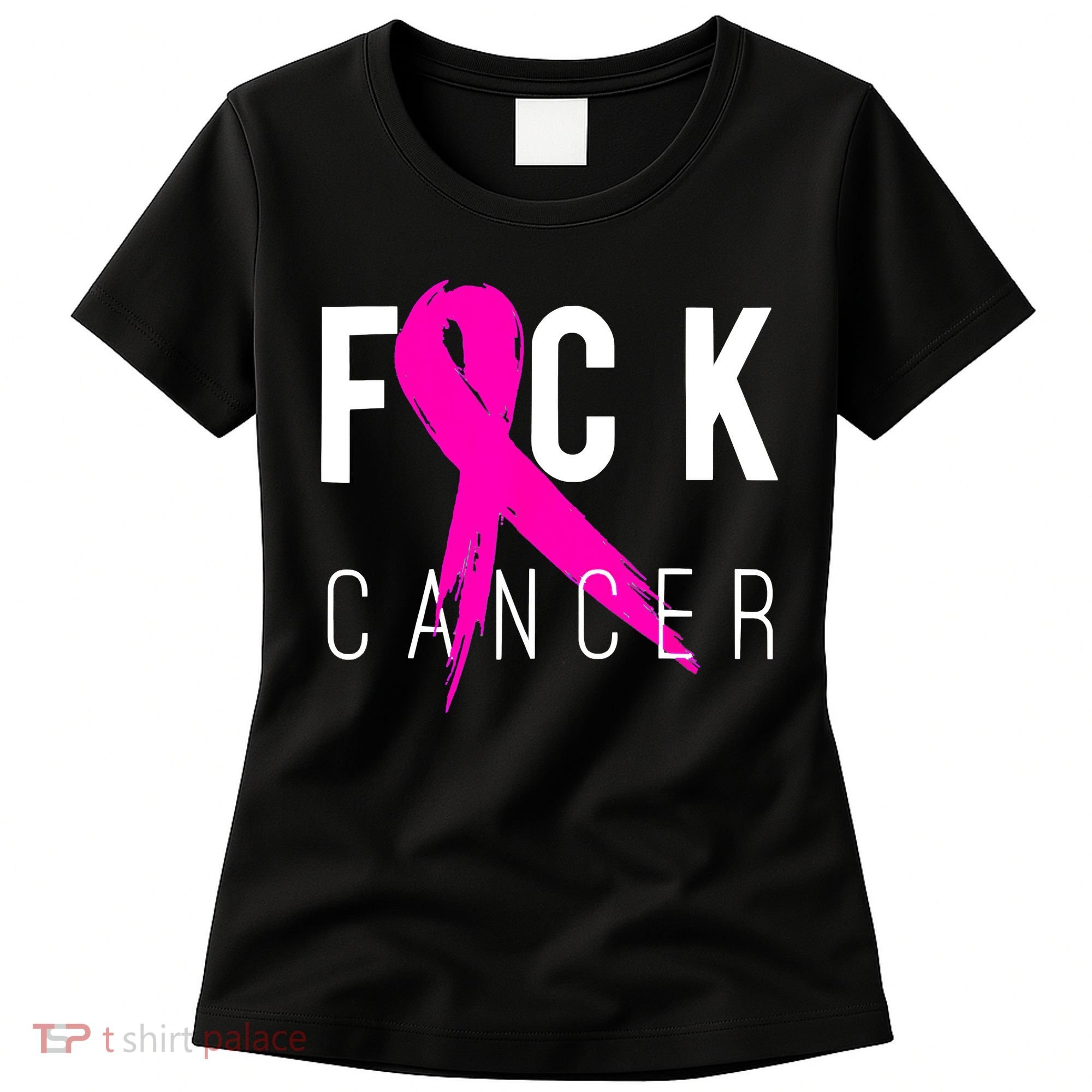 Retro Distressed Fuck Cancer Breast Cancer Awareness Women's T-Shirt