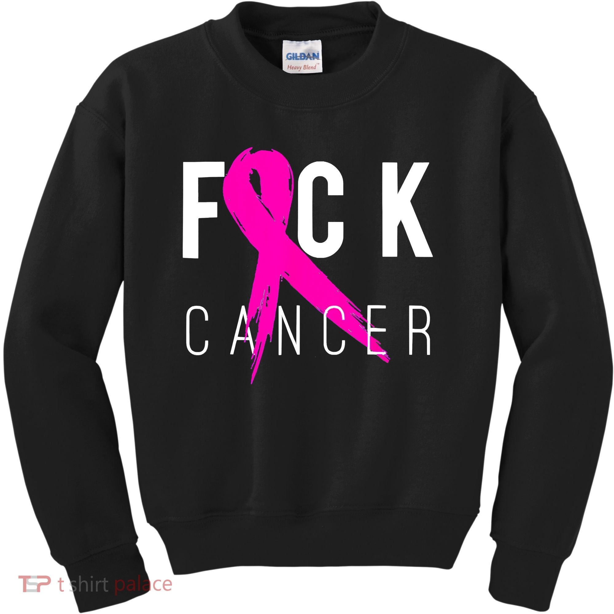 Retro Distressed Fuck Cancer Breast Cancer Awareness Kids Sweatshirt