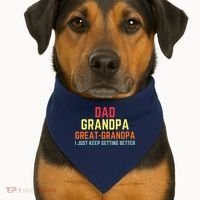 Retro Dad Grandpa Great Grandpa USA-Made Doggie Bandana thumb 1