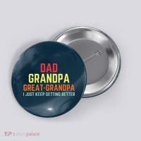 Retro Dad Grandpa Great Grandpa Button thumb 0