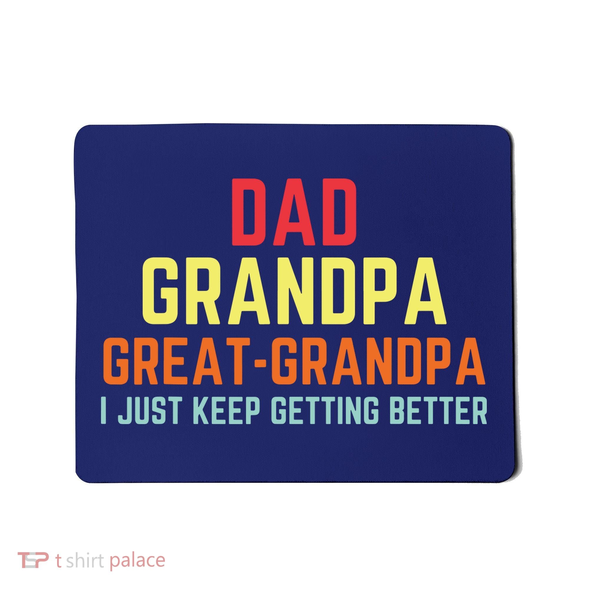 Retro Dad Grandpa Great Grandpa Mousepad