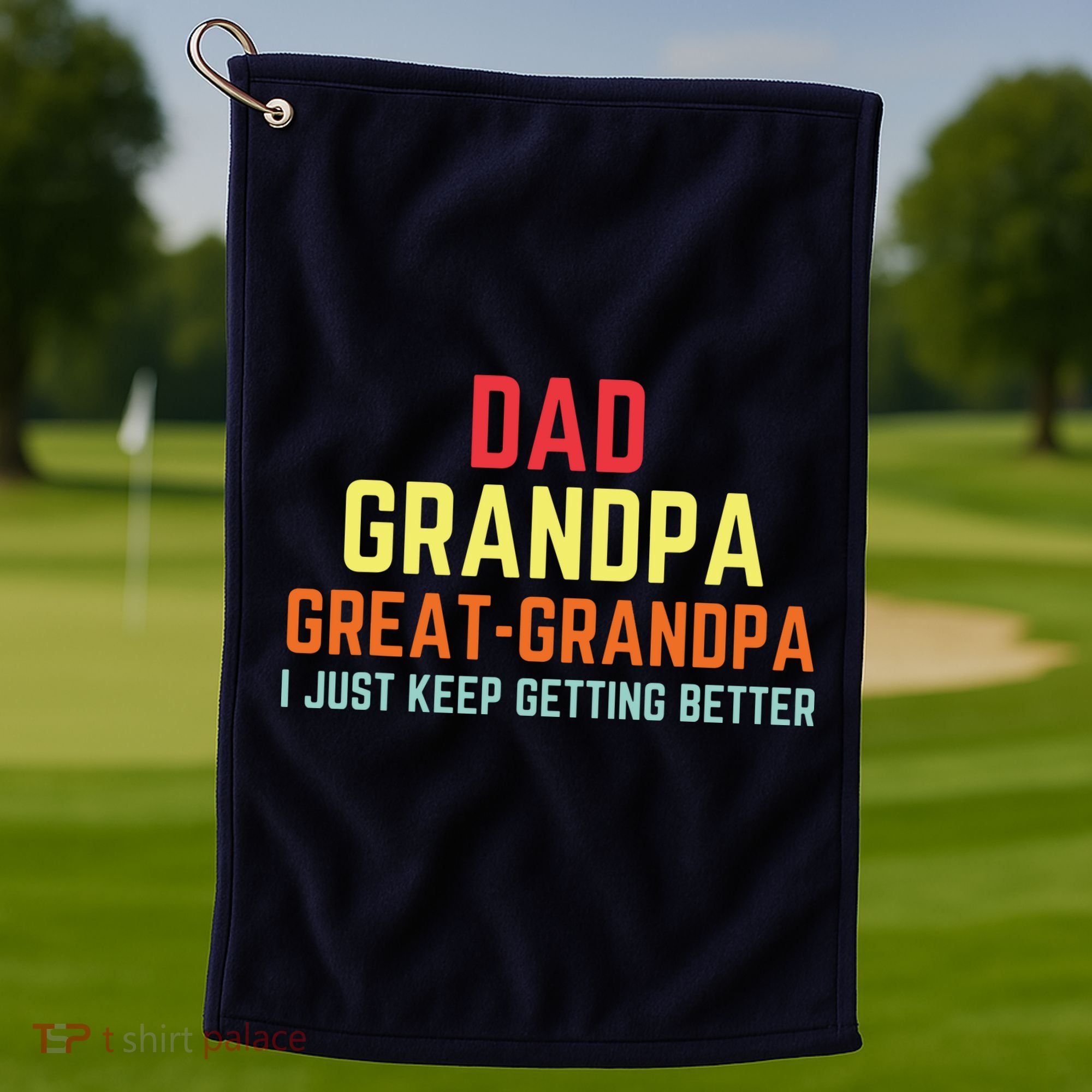 Retro Dad Grandpa Great Grandpa Golf Towel