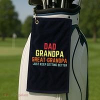 Retro Dad Grandpa Great Grandpa Golf Towel thumb 2