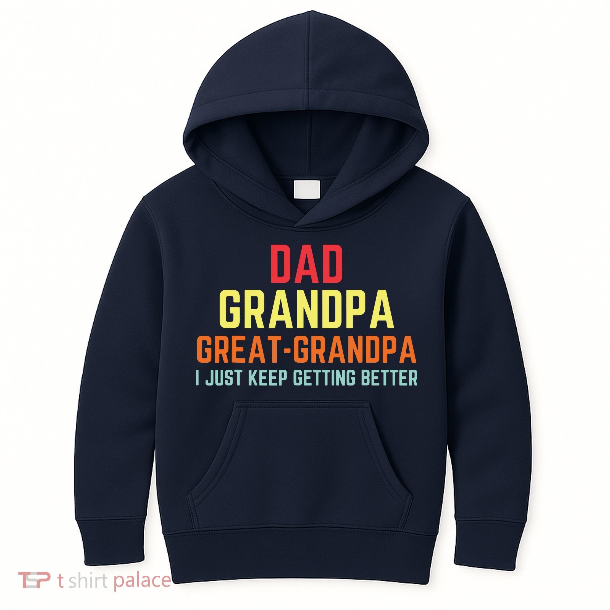 Retro Dad Grandpa Great Grandpa Kids Hoodie