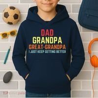 Retro Dad Grandpa Great Grandpa Kids Hoodie thumb 2