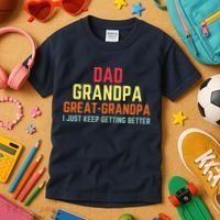 Retro Dad Grandpa Great Grandpa Kids T-Shirt thumb 3