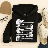 Retro Distressed Guitar Collection Rock Music Fan Hoodie thumb 4